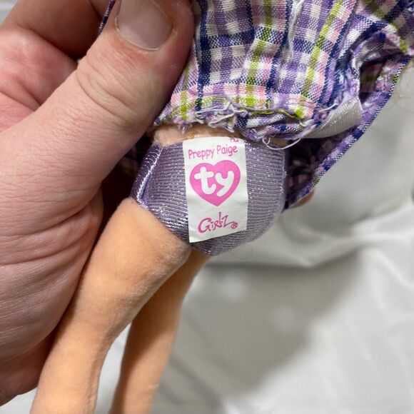 Ty Girlz Plush Doll Preppy Paige 12 Inch X 4.5 Inch Without Top 2008 - Picture 6 of 7